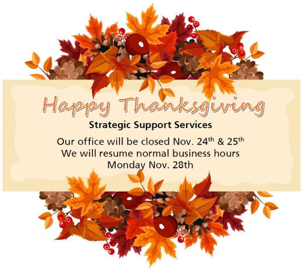 SSS Thanksgiving Closing 2016